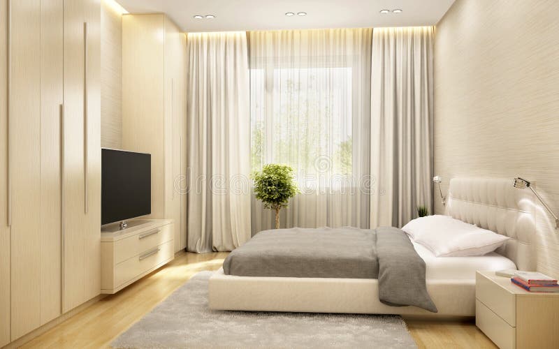 Modern bedroom in a big hotel stock photo Modern bedroom in a big hotel stock photo