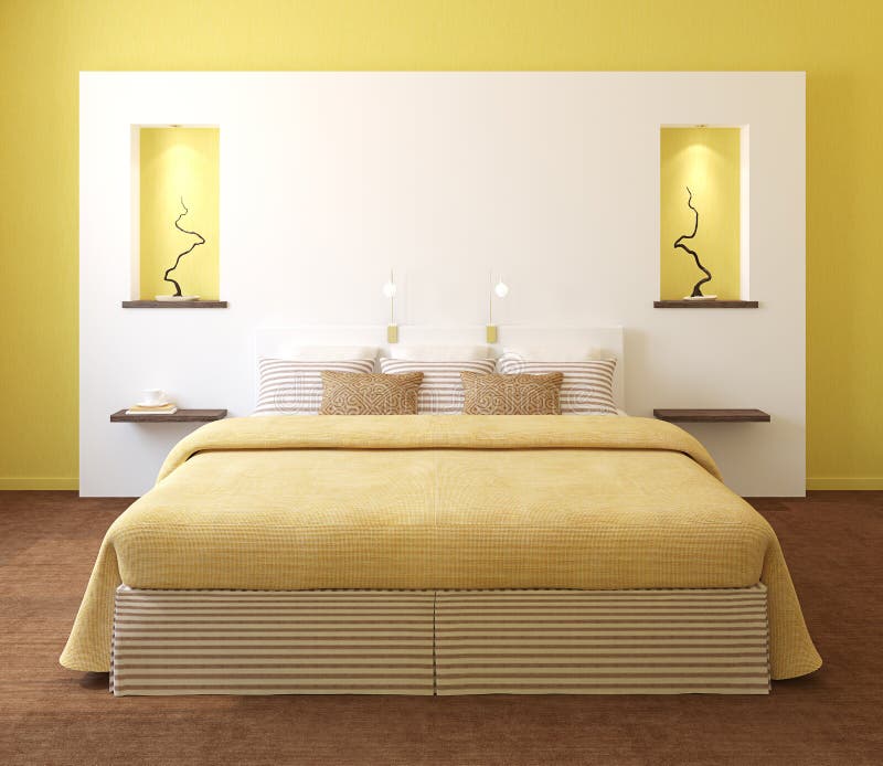 Modern bedroom interior. royalty free illustration