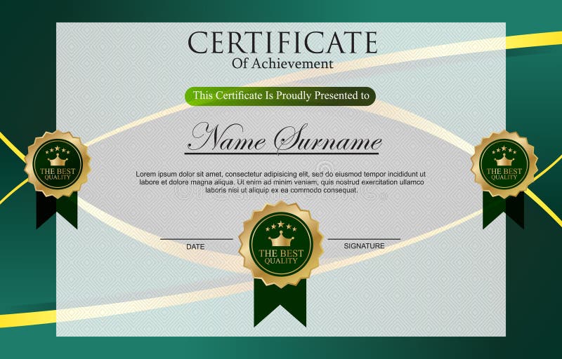 Blank Green Certificate Stock Illustrations – 5,162 Blank Green