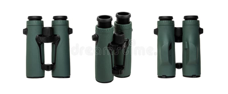 Modern Binoculars. an Optical Instrument for Observation at Long Distances Stock Photo Image