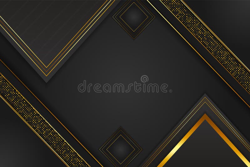 Modern Black and Gold Background Luxury with Element Stock Vector