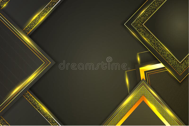 Modern Black and Gold Background Luxury with Element Stock Vector