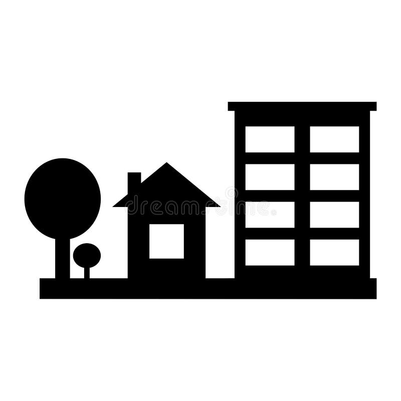 Modern Black Home. Icon with Black House. Build Icon Vector. Vector ...