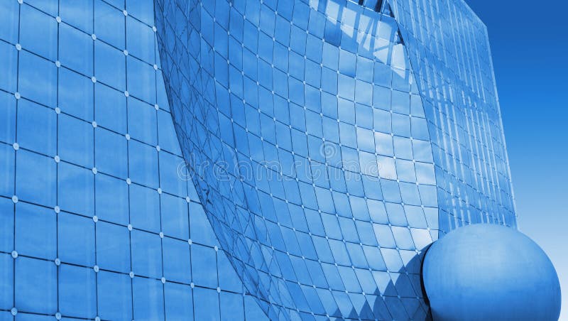 Modern blue glass building