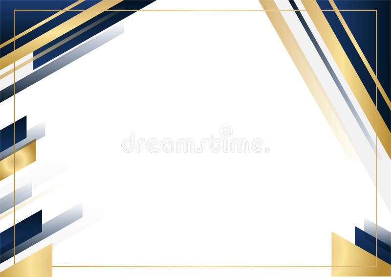 Modern Blue and Gold Abstract Background. Vector Abstract Graphic