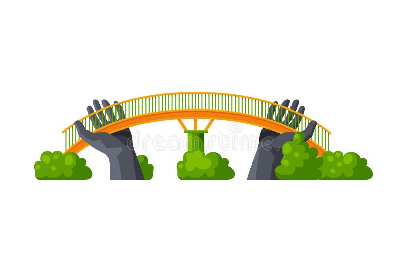 Modern Bridge, City Architectural Design Element Flat Vector