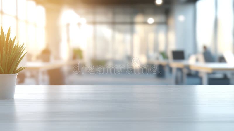 A Modern, Bright, and Inviting Office Workspace Featuring a Simple and Elegant Tabletop Design royalty free stock images