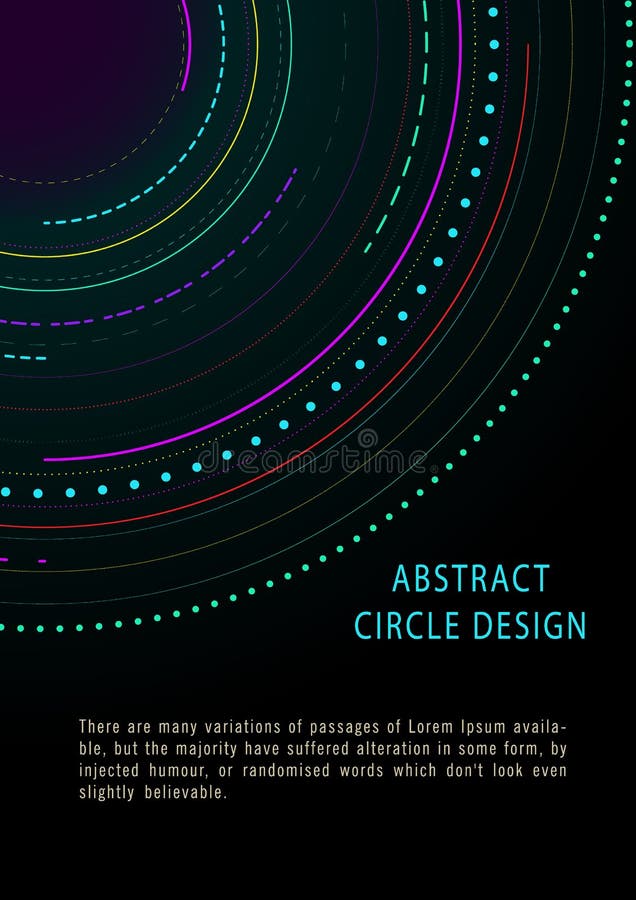 Modern Brochure Template Design with Simple Circle Geometric Elements