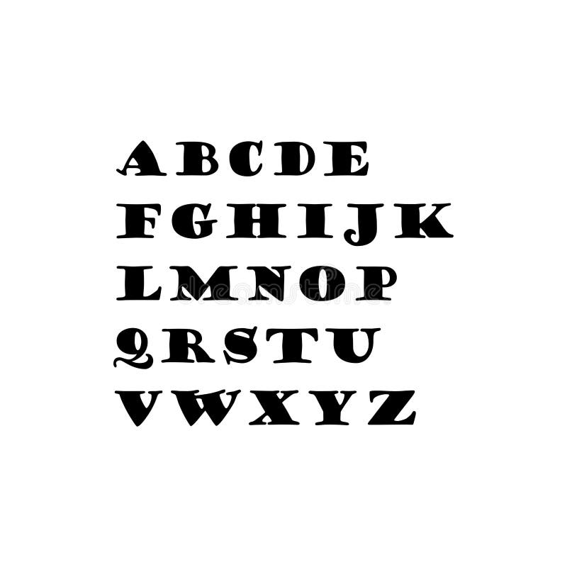 Hand Drawn Abstract Minimalist Modern Font Alphabet Typography