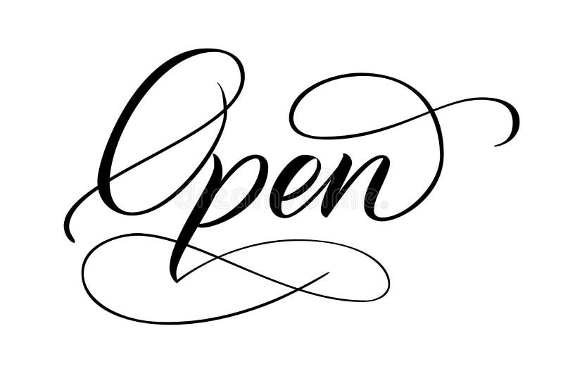 Open brush calligraphy stock vector. Illustration of graphic 156203280