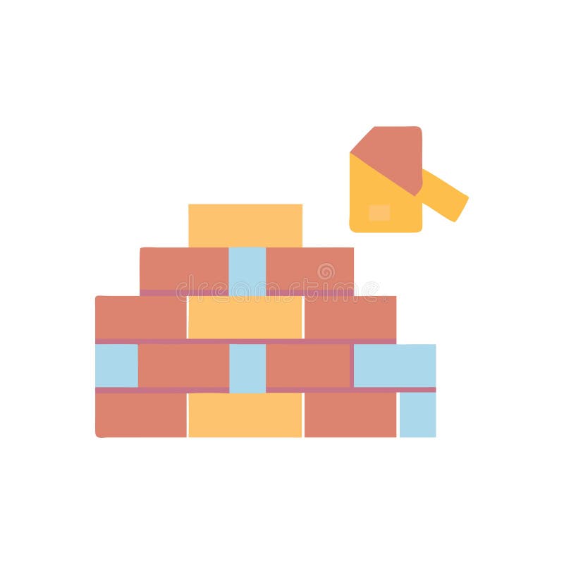 Modern Building Bricks Icon für Illustrationen. Moderne Bausteine Ikone geeignet für verschiedene Illustrationen.