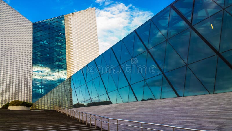 Modern building of glass and metal