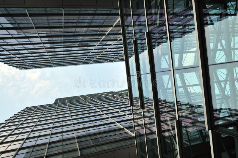 Modern Building with Mirror Effect Stock Photo Image of glass