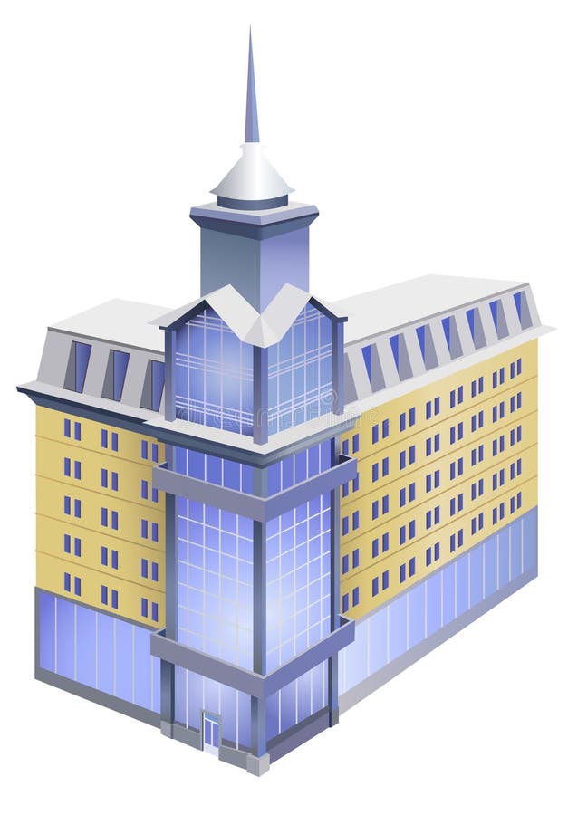 Modern building with spire vector