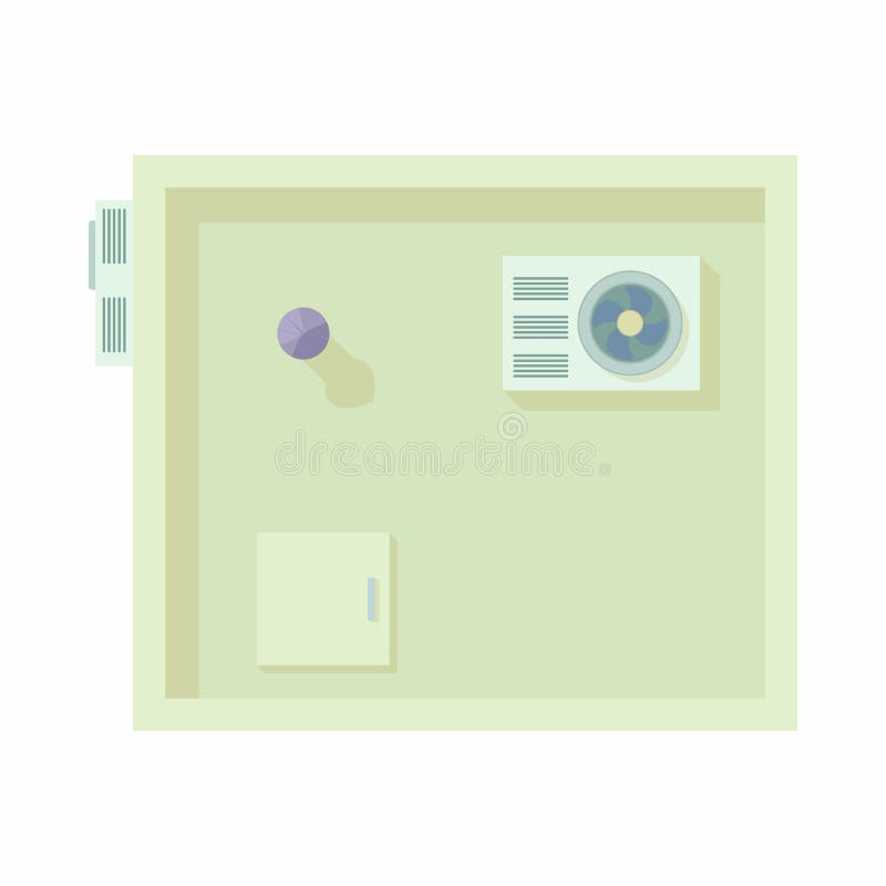 Modern building top view icon, cartoon style stock illustration