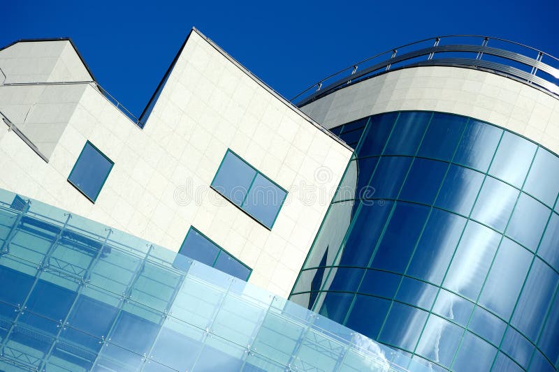 Modern building under construction stock photos