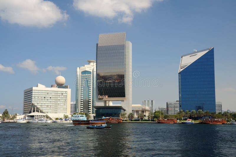 Modern Buildings at Dubai Creek, United Arab Emirates