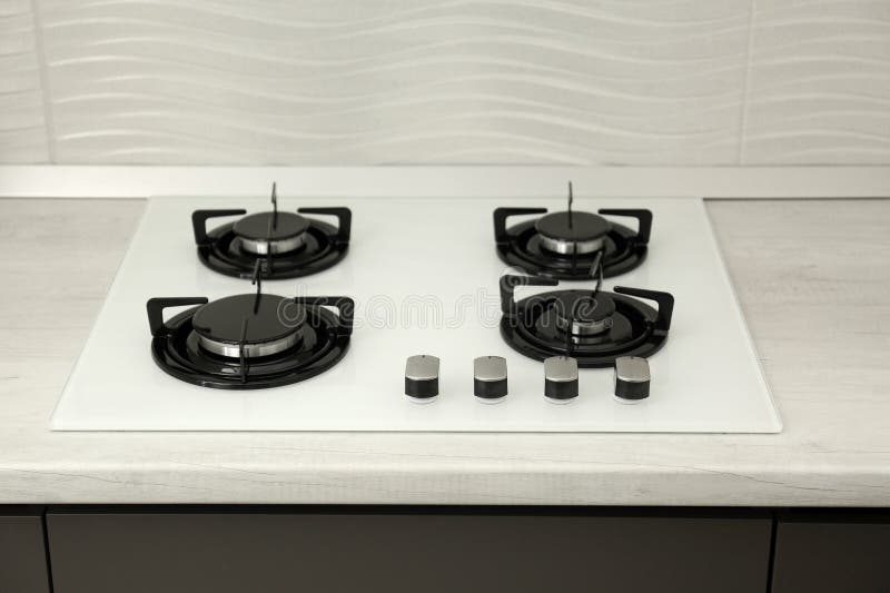 Modern Builtin Gas Cooktop. Kitchen Appliance Stock Photo Image of counter, domestic 148175016