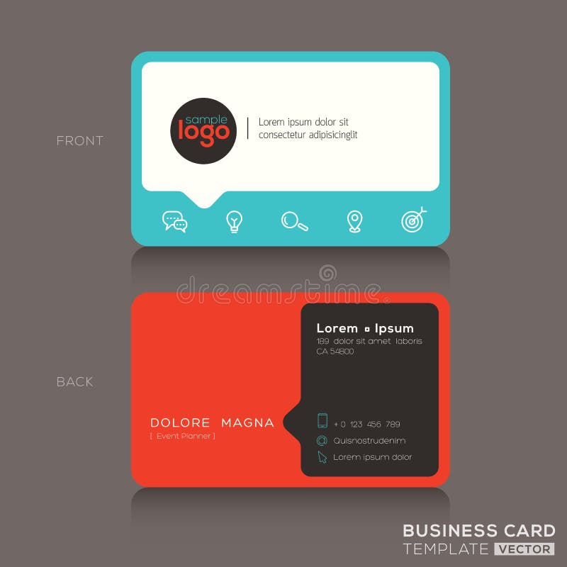 Modern business card design template stock illustration