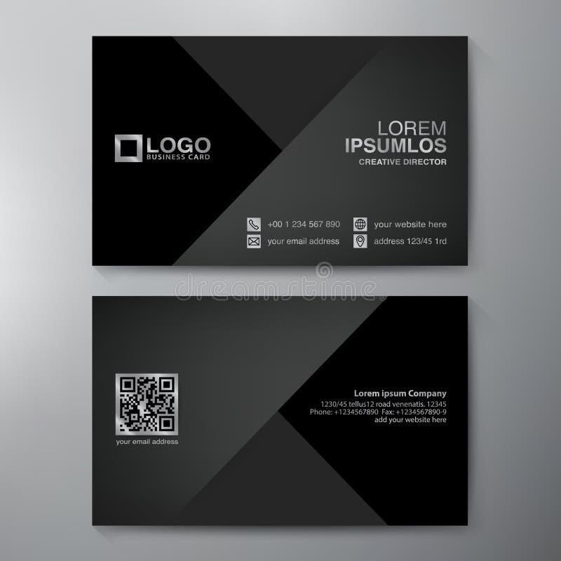 Modern Business card Design Template royalty free illustration