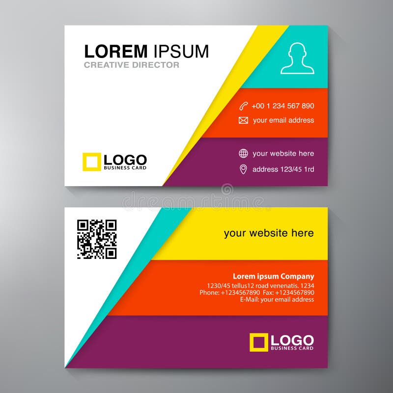 Modern Business card Design Template. royalty free illustration