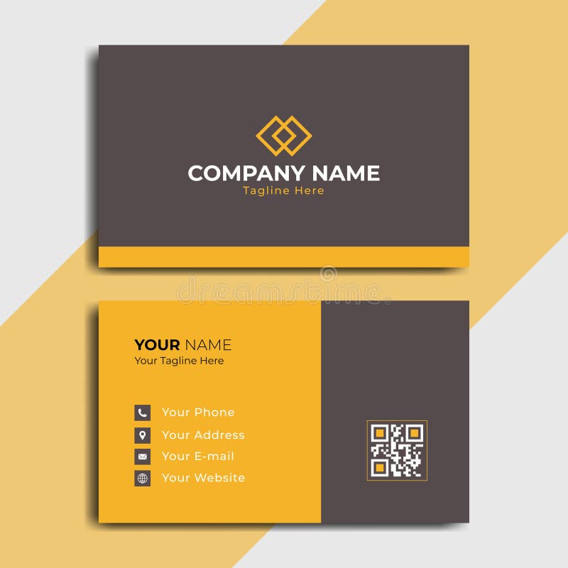 Simple Modern Business Card Design Stock Vector Illustration of