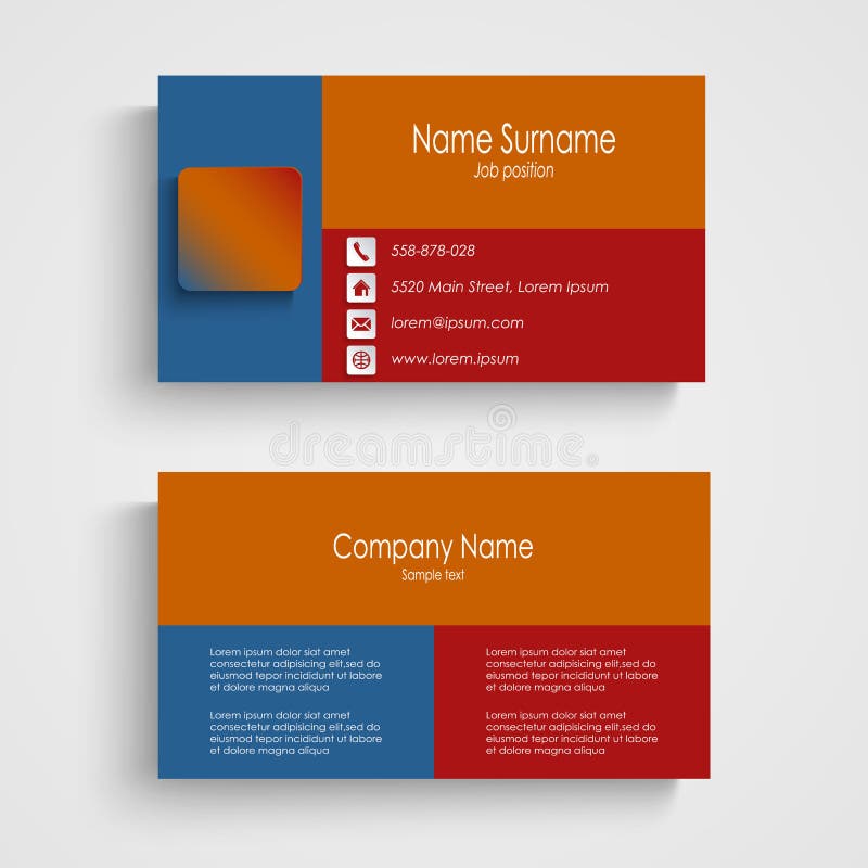 Modern business card template stock illustration