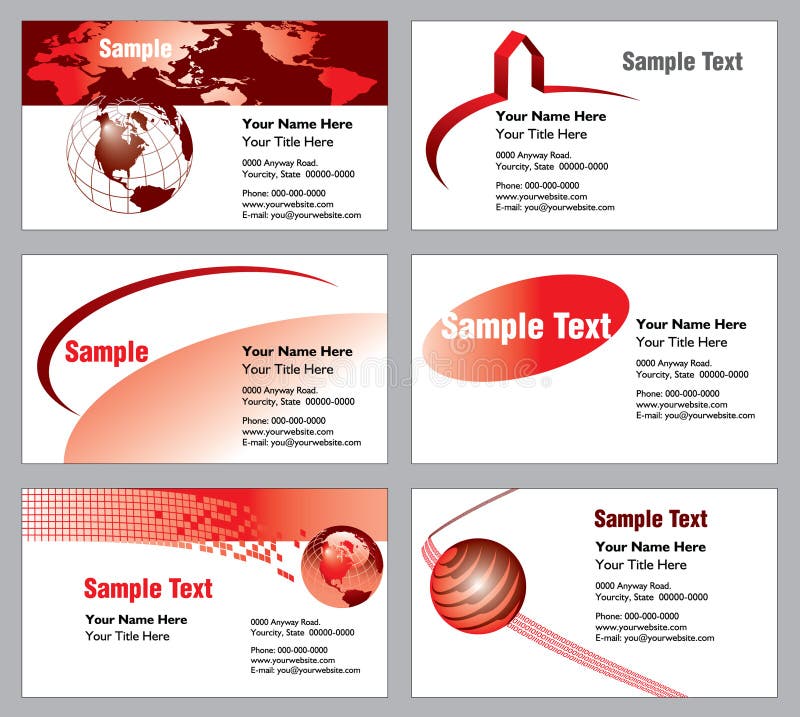 Modern business cards stock illustration