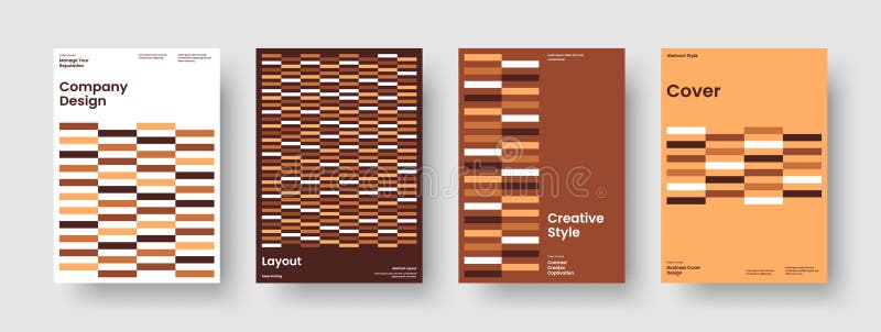 Modern Business Presentation Design. Creative Book Cover Layout. Abstract Report Template. vector illustration
