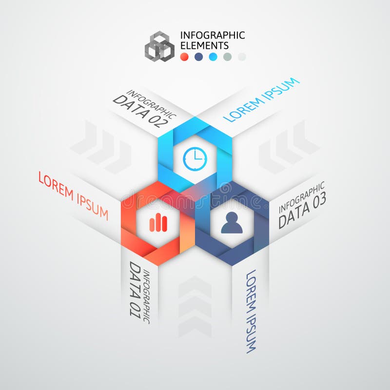 Modern business step origami style options banner royalty free illustration