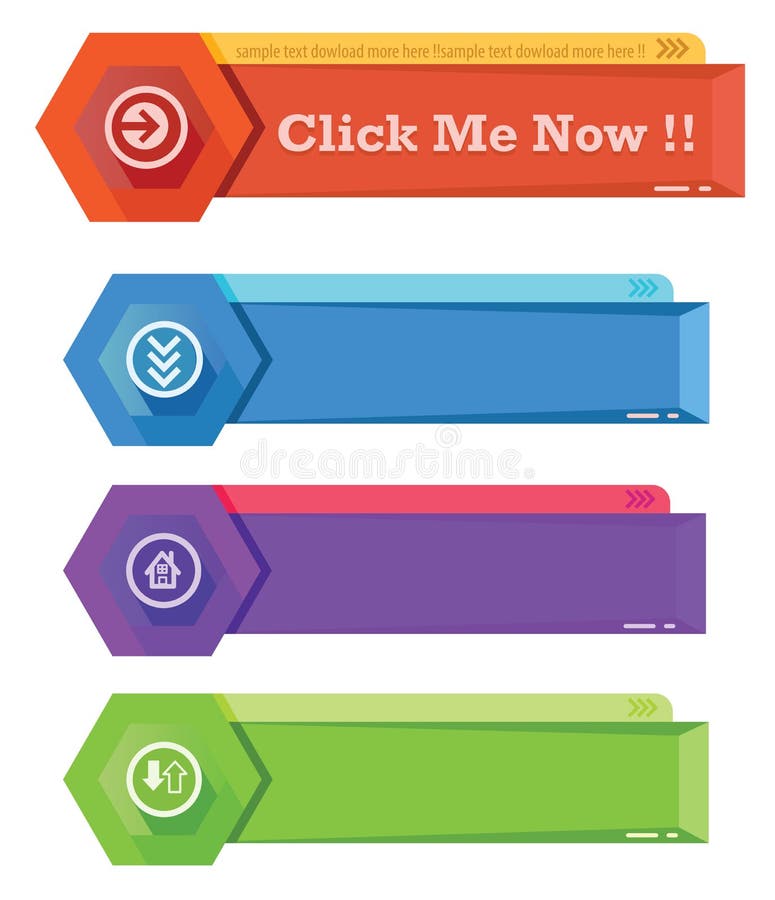 Modern Button vector illustration