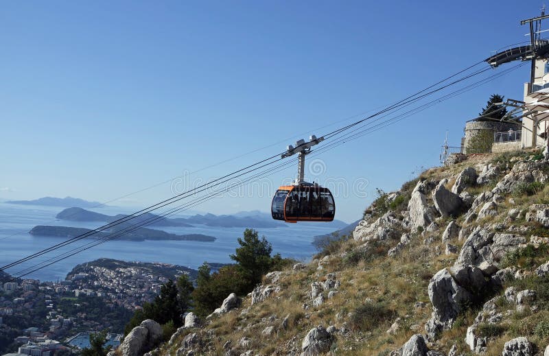 Cable Car of Dubrovnik in Croatia Editorial Photography Image of
