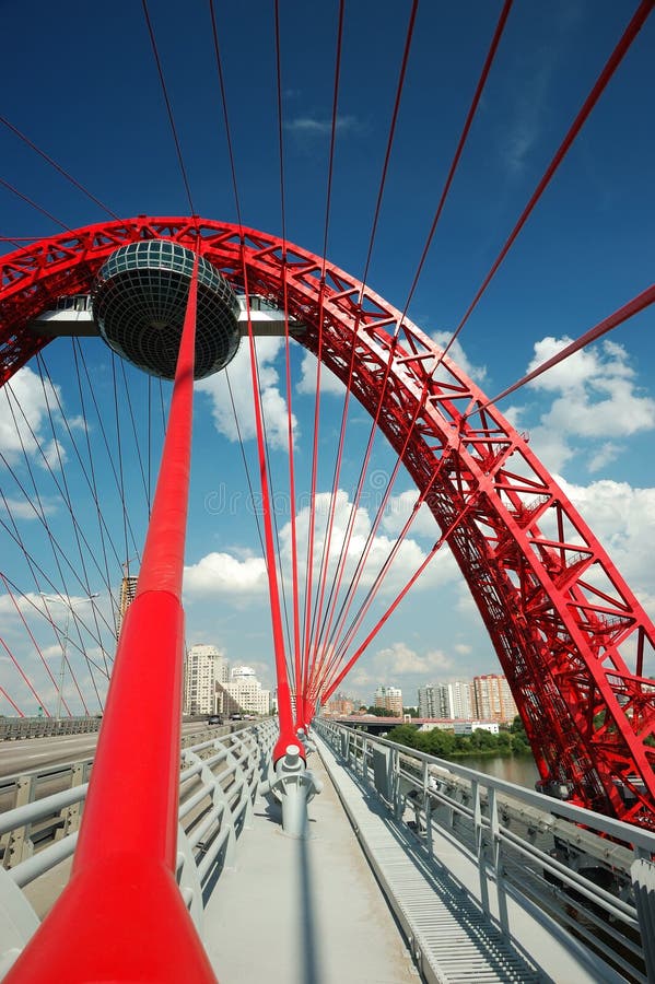 Modern cable-stayed bridge royalty free stock photography