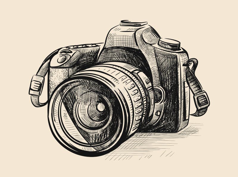 Sketch Of Camera For Your Design Royalty Free SVG, Cliparts, Vectors, and  Stock Illustration. Image 14365999.