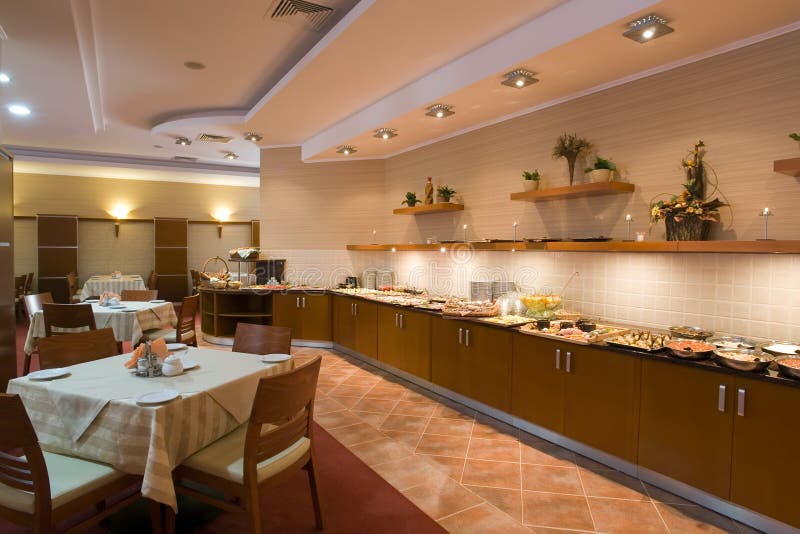 Modern canteen interior stock image. Image of food, canteen 8111343