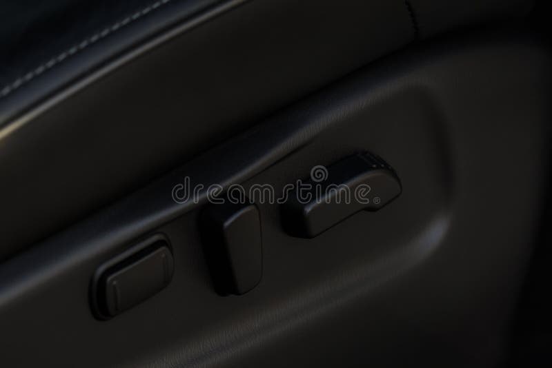Modern car seat switch stock photo. Image of buttons 267548532