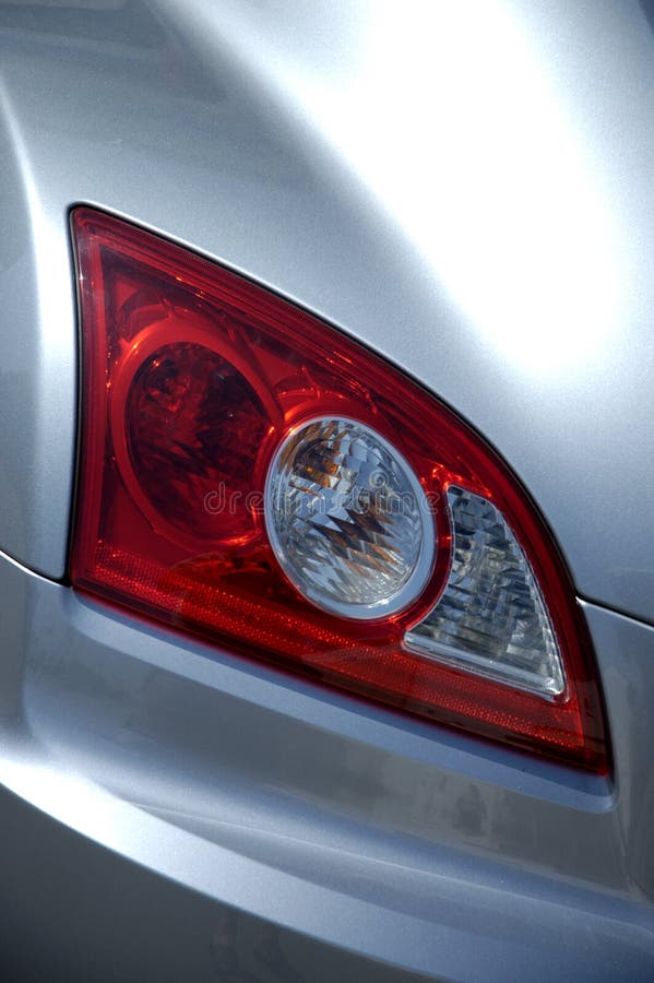 Modern car tail light stock photo. Image of light, white 136128