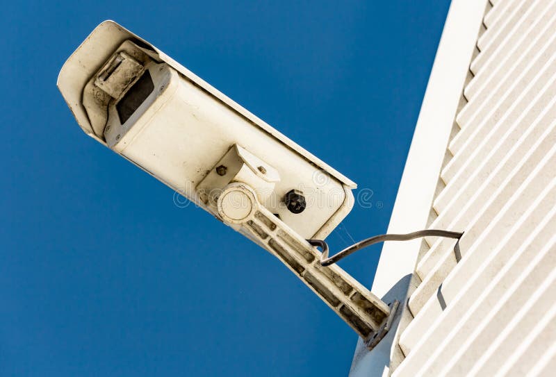 Modern CCTV Camera on the Wall of an Industrial Building Stock Image Image of prevention