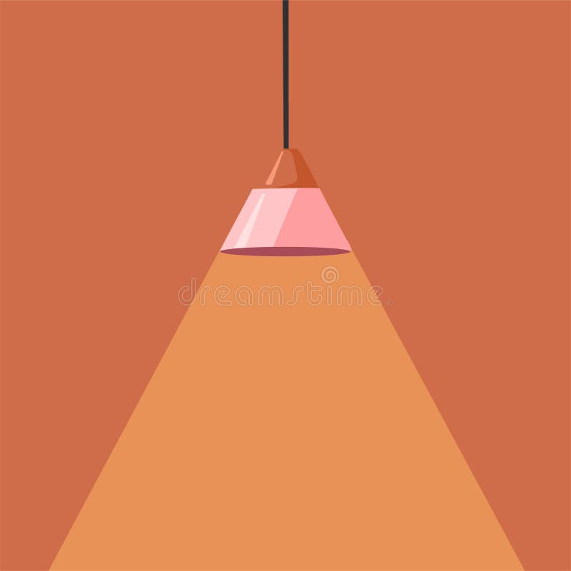 Modern Ceiling Lamp in Cartoon Style. a Chandelier Hanging on a Cable