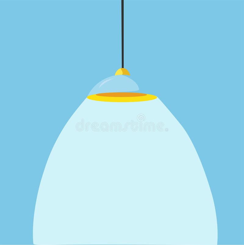 Modern Ceiling Lamp in Cartoon Style. a Chandelier Hanging on a Cable