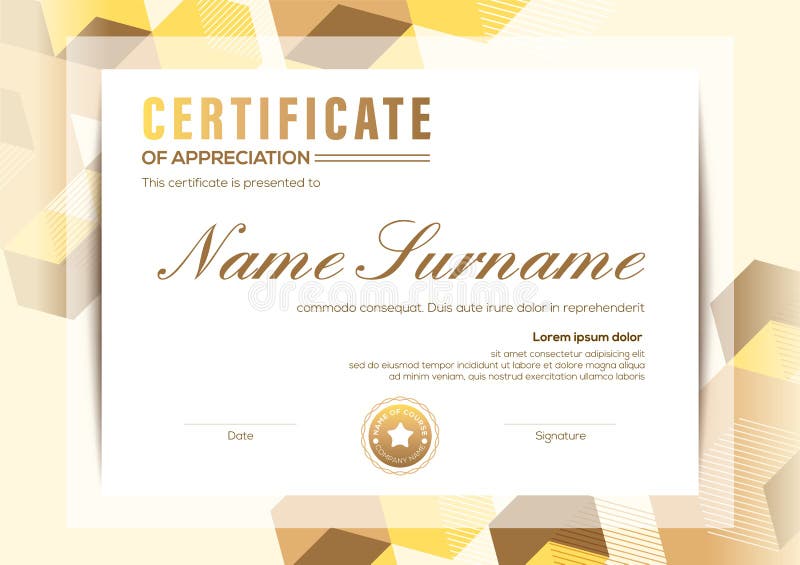 Modern Certificate Of Completion Template With Abstract ...