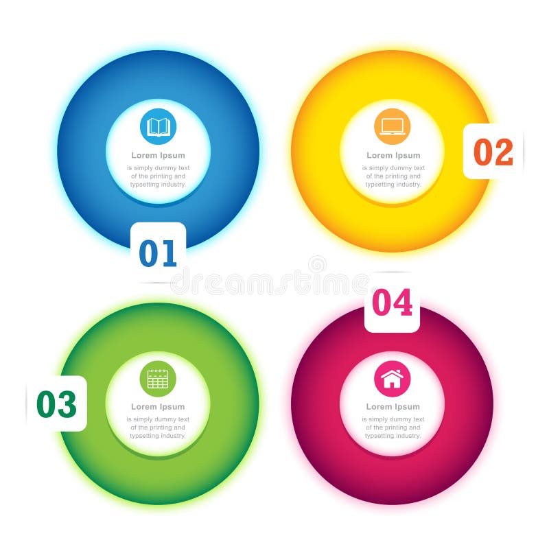 Modern Circle Design full color template vector illustration