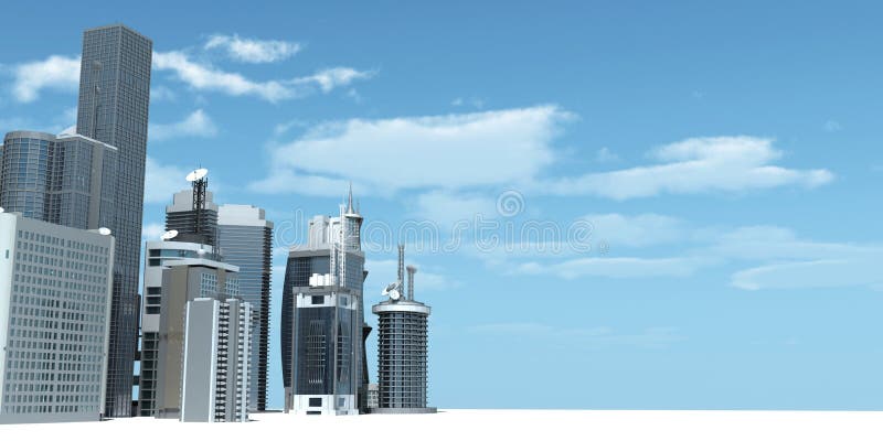 Modern city royalty free illustration