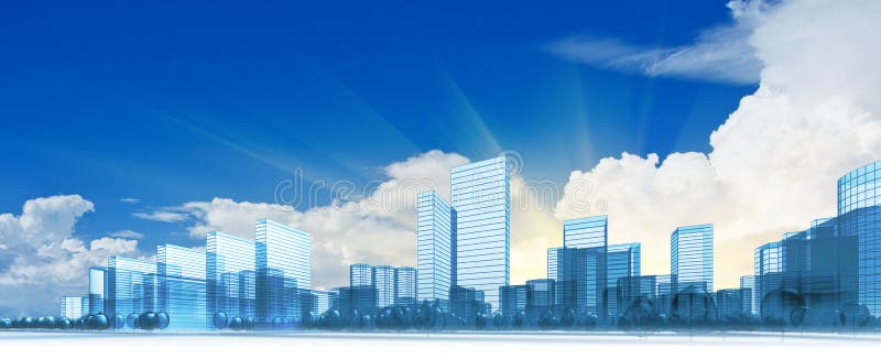 Modern city vector illustration