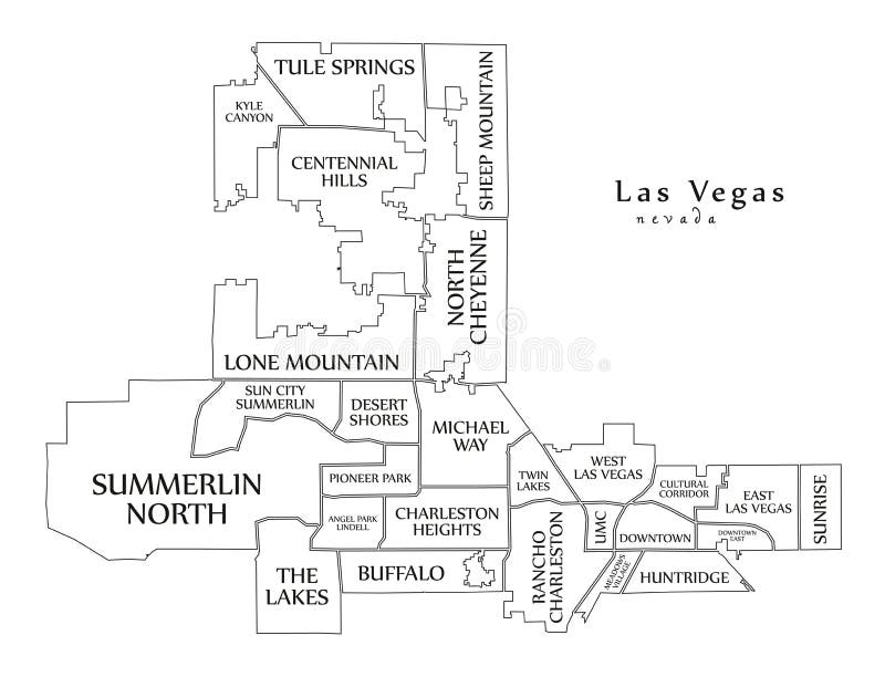 Google Map of Las Vegas, Nevada, USA - Nations Online Project