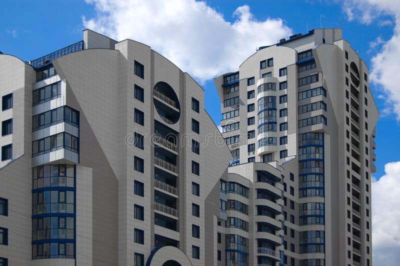 Modern city multistory house (recent development)