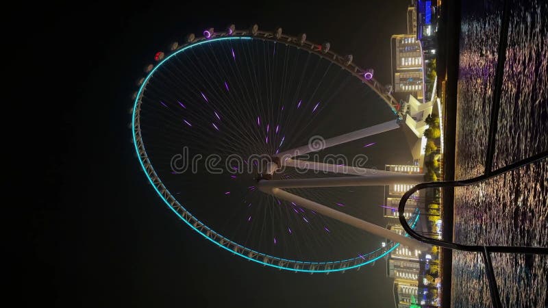 Modern city in the night, Dubai Marina view in the night