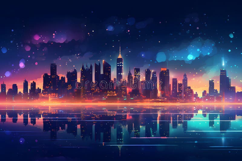 City Night Ai Generated Stock Illustrations – 52,944 City Night Ai ...
