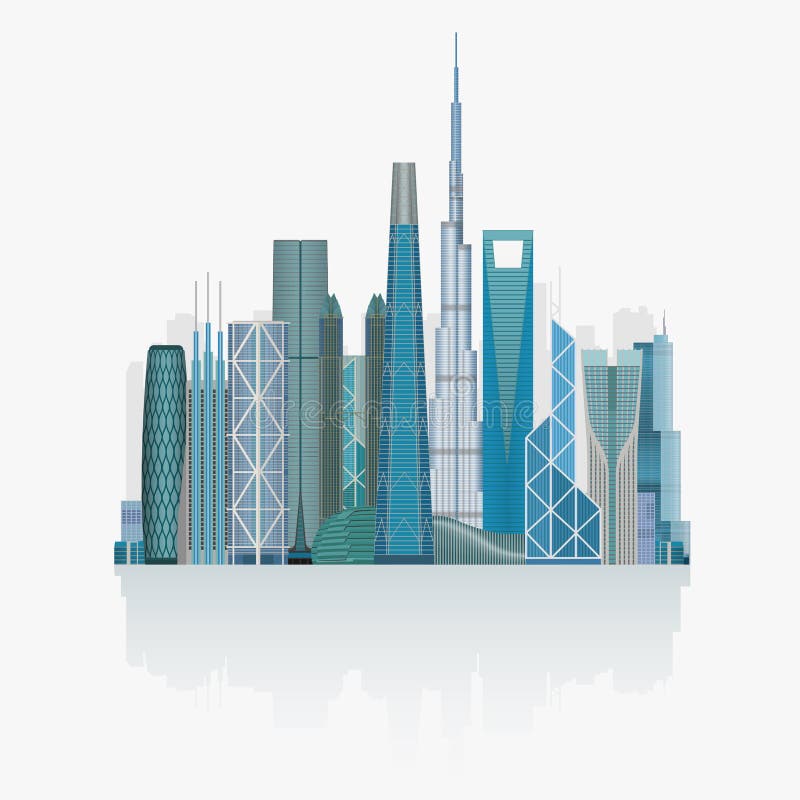 Modern City skyline high detailed vector illustration. royalty free illustration Modern City skyline high detailed vector illustration. royalty free illustration