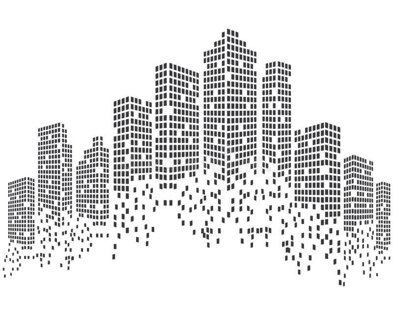 Modern City Skyline Vector Illustration Stock Vector - Illustration of ...